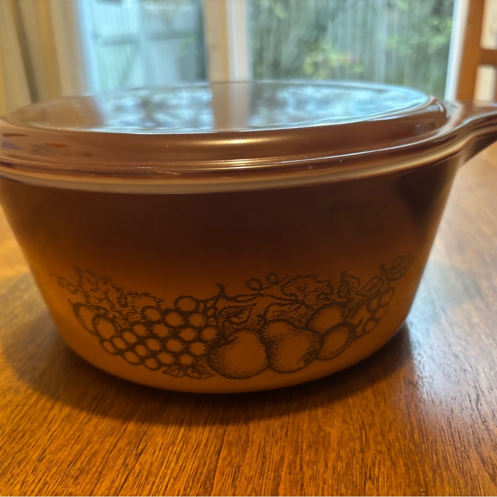 Old Orchard Pyrex Vintage Brown Ceramic Casserole Dishes